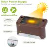 Solar Powered Led Outdoor Lights Ip55 Waterproof Dusk To Dawn Sensor Fence Lamps For Stairs Yard Railing Gardening