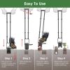 Gardening Bulb Transplanter Long Handle Tool 5 In 1 with Gloves Brush Serrated Base Dual Pedal Digging Holes To Plant Spring Flowers & Plants