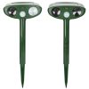 Solar Ultrasonic Animal Repeller Pir Sensor Animal Repellent Chaser With Flashing Light Ipx4 Waterproof For Chasing Deer Raccoon Squirrel Rat Skunk