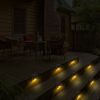 6Pcs Solar Powered Deck Lights Outdoor Acrylic Bubbles Decorative Step Fence Lamp Ip55 Waterproof Warm White/Color Changing Night Lights For Patio Gar