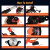 Cordless Grass Trimmer With Wheels 2Pcs 3.0Ah Batteries Rechargeable 3 Types Of Blades Head Angle Adjustable Lightweight