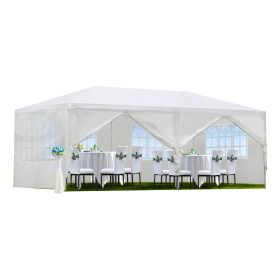 Outdoor Waterproof Canopy Gazebo Patio Party Tent with 4 Window Sidewalls, 2 Zipper Walls 20′L × 10′W × 8.2′H Wedding Backyard Event ETC.