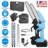 Mini Chainsaw Portable Handheld Cordless Small Chain Saw Battery Powered With 2Pcs 1200Mah Rechargeable Batteries 8In Chains Gloves Goggles