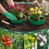 Planting Grow Rings 6Pcs 10In Adjustable For Outdoor Plants Interlocking Pp Plant Protection Rings With Hand Shovel Deep Watering Plant Guards