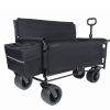 Folding Wagon Cart With Bench Seat 3-In-1 Includes 1 Ice Pack, 500Lbs Heavy-Duty Utility Wagon, 180L Capacity All-Terrain Wheels