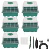 Seed Starter Tray With Grow Light Humidity Dome Germination Kit with 5Packs Seeds 5-Level Brightness 4 Timers For Indoor Greenhouse