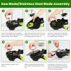 21V Rechargeable Weed Eater Edger String Trimmer Grass Mower Bush Cutter with 16800Rpm 2X 3000Mah Batteries 3.6-4.6Ft Length 90° Rotatable Angle