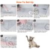 Humane Live Animal Catch Release Cage Collapsible Galvanized Wire For Cats Rodents Raccoons Beavers Groundhogs Foxes Armadillos