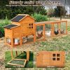 Large Chicken Coop With Run Nest Box And Removable Tray, Hen House For 4-6 Chickens, Outdoor Weatherproof