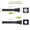 Led Tactical Flashlights 30000Lm Usb Rechargeable Flashlight Water-Resistant Zoomable Led Torch 3 Modes Sos 3200Mah Battery