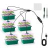 Seed Starter Tray With Grow Light Humidity Dome Germination Kit with 5Packs Seeds 5-Level Brightness 4 Timers For Indoor Greenhouse