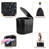 Portable Foldable Emergency Toilet Porta Potty For Car Travel Camping Boating Hiking Emergencies Outside Cleanable with Lid Carry Bag Garbage Bags