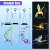 Solar Hummingbird Butterfly Dragonfly Wind Chimes 3Pack 7 Color Changing Wind Chime For Outside Waterproof Garden Yard Decor