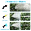 Battery Operated Portable Garden Water Sprayer 5L/1.32Gallon Electric Sprayer Rechargeable with Telescopic Handle 3 Spray Nozzles ADJ Shoulder Strap