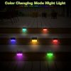 6Pcs Solar Powered Deck Lights Outdoor Acrylic Bubbles Decorative Step Fence Lamp Ip55 Waterproof Warm White/Color Changing Night Lights For Patio Gar
