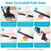Cordless Pruning Shear And Electric Chainsaw 4 In 1 with Max 5.5Ft Extension Poles 4” 6” Pole Saw Brushless Pruning Shear With 2Pcs 3.0Ah Ba