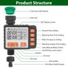 Sprinkler Timer With 3 Watering Programs Manual Mode Automatic Watering System Waterproof Irrigation Timer House Faucet Timer For Garden Yard Lawn