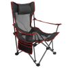 Foldable Camping Chair 330Lbs Ld Heavy Duty Steel Lawn Chair Collapsible Chair With Reclining Backrest Angle Cup Holder Pillow Side Pocket Carry Bag