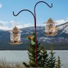 Hanging Outdoor Wild Bird Gazebo Feeder Large Capacity 6 Feeder Ports For Garden Patio Yard Park Weatherproof Easy To Refill