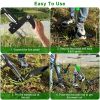 Aluminum Stand Up Weed Puller 38.97In without Bending Kneeling With 4 Claws For Lawn Yard Garden