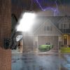 Solar Wall Light Outdoor 9 Cob Beads Pir Motion Sensor Remote Control Wireless Lamps Ip45 Waterproof Lighting For Garage Front Door Garden Pathway