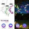 Solar Hummingbird Butterfly Dragonfly Wind Chimes 3Pack 7 Color Changing Wind Chime For Outside Waterproof Garden Yard Decor