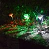 Outdoor Solar Diamond Led Lights 4Pcs 7-Color Changing Ip65 Waterproof Pathway Stake Decorative Lamp For Garden Patio Yard Walkway