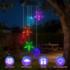 Solar Moon & Star 7 Color Changing Outside Wind Chimes 2Pack Ipx4 Waterproof Outdoor Garden Yard Decor Porch