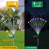 Solar Firefly Swaying Decorative Lights 2Pcs Ip65 Waterproof Landscape Pathway Stake Patio Yard Night Light