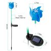 Solar Powered Tulip Garden Light Windmill Waterproof Landscape Stake Lamp Decorative Lawn Lights Garden Yard Driveway Walkway Patio