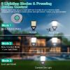 Solar Wall Light Outdoor 9 Cob Beads Pir Motion Sensor Remote Control Wireless Lamps Ip45 Waterproof Lighting For Garage Front Door Garden Pathway