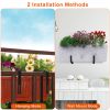 Planter Box Brackets Adjustable 4Pcs Flower Box Holders Window Boxes Planters Hooks No Drill Railing Planter Mounts For Windowsills Gardens Fences