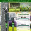 Sprinkler Timer With 2 Outlet Zones Digital Programmable Hose Faucet Timer Manual Automatic Watering Intelligent Drip Irrigation System For Garden Yar