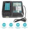 Rapid Charger Replacement Fit For Makita 14.4-18V Battery Bl1860 Bl1830 Bl1850 WithLcd Display Usb Port