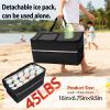 Folding Wagon Cart With Bench Seat 3-In-1 Includes 1 Ice Pack, 500Lbs Heavy-Duty Utility Wagon, 180L Capacity All-Terrain Wheels