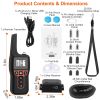 Waterproof Pet Beep Vibration Electric Shock Collar 3280Ft 3 Channels Rechargeable Transmitter Receiver Trainer With Flashing light