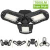 Led Garage Light, Imountek E26/E27 80W 7000Lm 6500K Garage Ceiling Light Deformable Workshop Lamp Die Cast Aluminum Led Ceiling Light Bulbs With 3 Adj