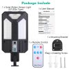 Solar Wall Light Outdoor 87 Led Beads Pir Motion Sensor Remote Control Wireless Lamps Ip45 Waterproof Lighting For Garage Front Door Garden Pathway