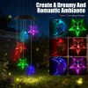 Solar Moon & Star 7 Color Changing Outside Wind Chimes 2Pack Ipx4 Waterproof Outdoor Garden Yard Decor Porch