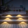 Solar Powered Led Outdoor Lights Ip55 Waterproof Dusk To Dawn Sensor Fence Lamps For Stairs Yard Railing Gardening