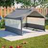 Extra Large Outdoor Dog House Tent 4'X4'X3' Breathable Outdoor Enclosure With 3-Sided Roll-Up Mesh Windows Ground Stakes Storage Bag For Critters