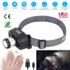 Motion Sensor Led Headlamp Zoomable Headlamp Flashlight  Waterproof Outdoor Emergency Headlight With 3 Lighting Modes