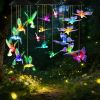 Solar Hummingbird Butterfly Dragonfly Wind Chimes 3Pack 7 Color Changing Wind Chime For Outside Waterproof Garden Yard Decor