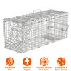 Humane Live Animal Catch Release Cage Collapsible Galvanized Wire For Cats Rodents Raccoons Beavers Groundhogs Foxes Armadillos