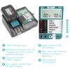 Rapid Charger Replacement Fit For Makita 14.4-18V Battery Bl1860 Bl1830 Bl1850 WithLcd Display Usb Port