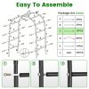 2Pack 7.87Ft H X 4.59Ft W Adjustable Metal Garden Arches Diy Outdoor Trellis For Climbing Plants Wedding Arch Decoration Iron Arbor For Backyard Garde