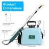 Battery Operated Portable Garden Water Sprayer 5L/1.32Gallon Electric Sprayer Rechargeable with Telescopic Handle 3 Spray Nozzles ADJ Shoulder Strap