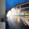 Solar Wall Light Outdoor 87 Led Beads Pir Motion Sensor Remote Control Wireless Lamps Ip45 Waterproof Lighting For Garage Front Door Garden Pathway