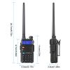 Baofeng Uv-5R 5W Walkie Talkie Uhf Vhf Dual Band Two Way Ham Radio Transceiver