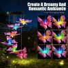 Solar Butterfly 7 Color Changing Wind Chimes For Outside 2Pack Ipx4 Waterproof Outdoor Garden Yard Decor Porch